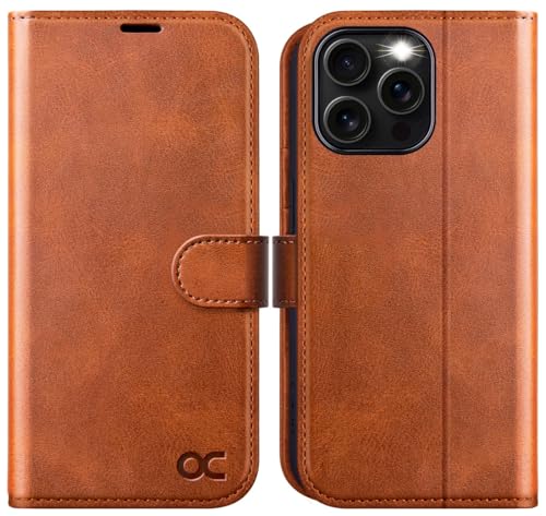 OCASE iPhone 16 Pro Hülle Handyhülle Premium PU Leder, Kartenfach Standfunktion, RFID Brhutzhülle Klapphülle Handytasche Lederhülle Kompatibel für iPhone 16 Pro 6,3 Zoll Braun OCASE iPhone 16 Pro Hülle Handyhülle Premium PU Leder, Kartenfach Standfunktion, RFID Brhutzhülle Klapphülle Handytasche Lederhülle Kompatibel für iPhone 16 Pro 6,3 Zoll Braun von OCASE