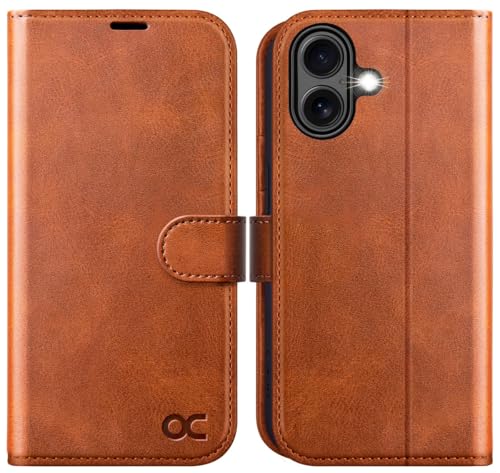 OCASE iPhone 16 Hülle Handyhülle Premium PU Leder, Kartenfach Standfunktion, RFID Schutzhülle, Klapphülle Handytasche Lederhülle Kompatibel für iPhone 16 6,1 Zoll Braun OCASE iPhone 16 Hülle Handyhülle Premium PU Leder, Kartenfach Standfunktion, RFID Schutzhülle, Klapphülle Handytasche Lederhülle Kompatibel für iPhone 16 6,1 Zoll Braun von OCASE