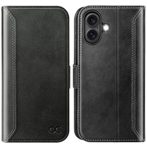 OCASE iPhone 16 Hülle Handyhülle Premium PU Leder, Kartenfach Standfunktion, RFID Schutzhülle, Klapphülle Handytasche Lederhülle Kompatibel für iPhone 16 6,1 Zoll Retro Graphit OCASE iPhone 16 Hülle Handyhülle Premium PU Leder, Kartenfach Standfunktion, RFID Schutzhülle, Klapphülle Handytasche Lederhülle Kompatibel für iPhone 16 6,1 Zoll Retro Graphit von OCASE
