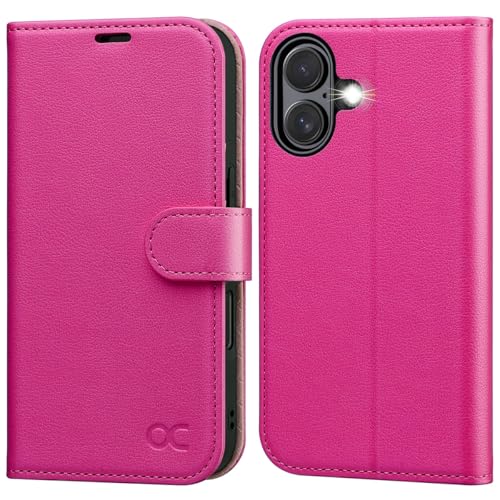 OCASE iPhone 16 Hülle Handyhülle Premium PU Leder, Kartenfach Standfunktion, RFID Schutzhülle, Klapphülle Handytasche Lederhülle Kompatibel für iPhone 16 6,1 Zoll Rosarot OCASE iPhone 16 Hülle Handyhülle Premium PU Leder, Kartenfach Standfunktion, RFID Schutzhülle, Klapphülle Handytasche Lederhülle Kompatibel für iPhone 16 6,1 Zoll Rosarot von OCASE