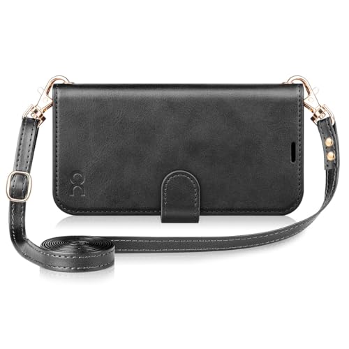 OCASE iPhone 16 Plus Hülle mit Handykette, Band Längenverstellbar, Handyhülle zum Umhängen, Lederhülle mit Kordel Schnur abnehmbar in Graphit OCASE iPhone 16 Plus Hülle mit Handykette, Band Längenverstellbar, Handyhülle zum Umhängen, Lederhülle mit Kordel Schnur abnehmbar in Graphit von OCASE