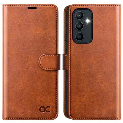 OCASE Hülle Kompatibel für Samsung Galaxy S23 FE 5G Handyhülle[Premium PU Leder] [Kartenfach] [Standfunktion][Magnetverschluss] RFID Schutzhülle Klapphülle Handytasche Lederhülle Etui Cover Braun von OCASE