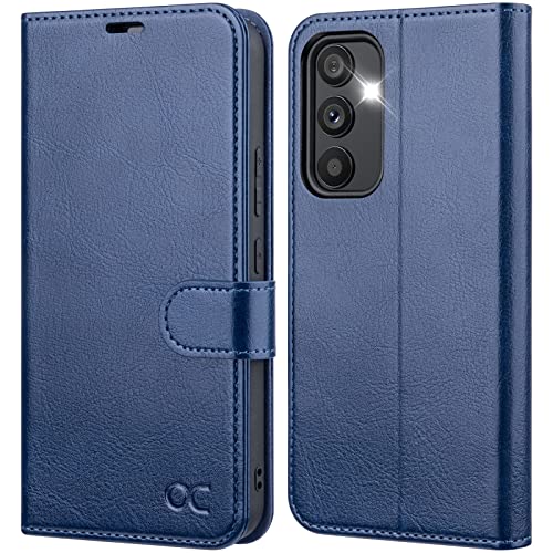 OCASE Hülle für Samsung Galaxy A54 5G Handyülle Klapphülle [Standfunktion] [mit Kartenfach ] [RFID-Sperrung Schützt] Premium Leder Brieftasche Lederhülle Tasche kompatibel mit Samsung A54 5G Blau von OCASE