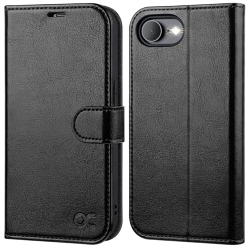 OCASE iPhone 16e Hülle Handyhülle Premium PU Leder, Kartenfach Standfunktion, RFID Schutzhülle, Klapphülle Handytasche Lederhülle Kompatibel für iPhone 16e Schwarz OCASE iPhone 16e Hülle Handyhülle Premium PU Leder, Kartenfach Standfunktion, RFID Schutzhülle, Klapphülle Handytasche Lederhülle Kompatibel für iPhone 16e Schwarz von OCASE