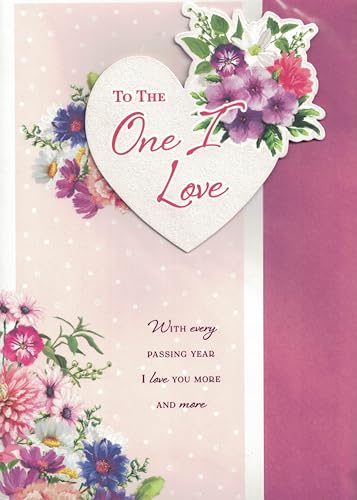 Romantic To The One I Love Grußkarte mit Blumenmuster, 30,5 x 20,3 cm, 8-seitiger Einsatz Romantic To The One I Love Grußkarte mit Blumenmuster, 30,5 x 20,3 cm, 8-seitiger Einsatz von OCCASIONS EXPRESS