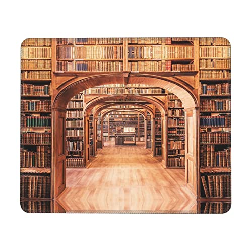 Mauspad für Bibliotheks-Bücherregal, verschiedene Größen, Gummibeschloss (horizontal), Büro-Mauspad, Home-Mauspad von OCELIO