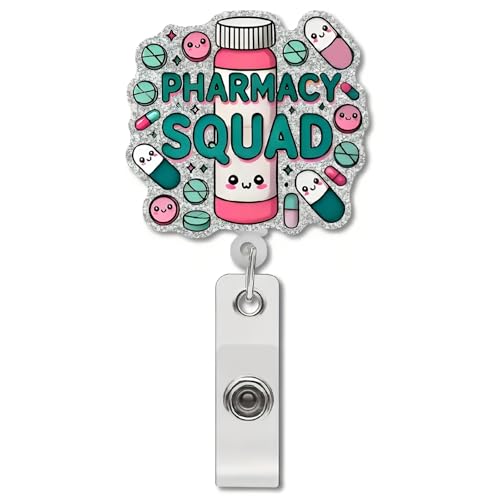 Apotheker-Squad, lustiger, silberfarbener Glitzer-Abzeichen, einziehbar, niedlich, für Apotheker, Geburtstag, Abschluss, Geschenke für Ärzte, Krankenschwestern, Apotheker, Apotheker-Absolventen Apotheker-Squad, lustiger, silberfarbener Glitzer-Abzeichen, einziehbar, niedlich, für Apotheker, Geburtstag, Abschluss, Geschenke für Ärzte, Krankenschwestern, Apotheker, Apotheker-Absolventen von OCOUYVD