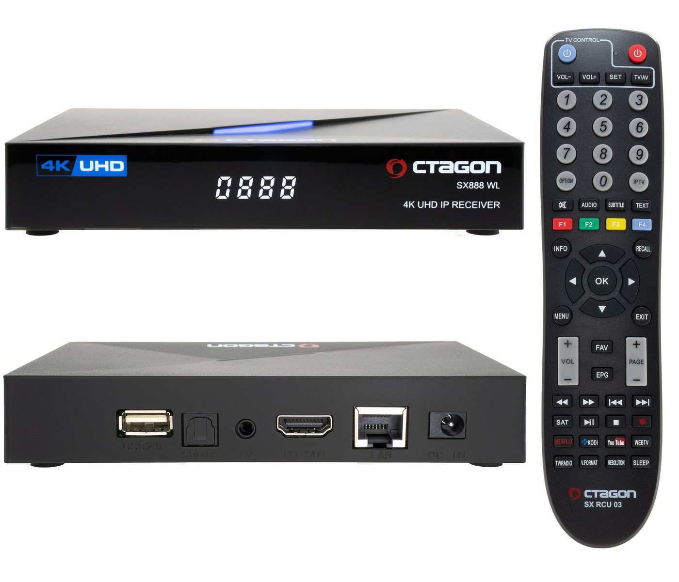 OCTAGON OCTAGON SX888 4K V2 WL ULTRA HD IP HDMI USB H.265 Stalker Netzwerk-Receiver OCTAGON OCTAGON SX888 4K V2 WL ULTRA HD IP HDMI USB H.265 Stalker Netzwerk-Receiver von OCTAGON