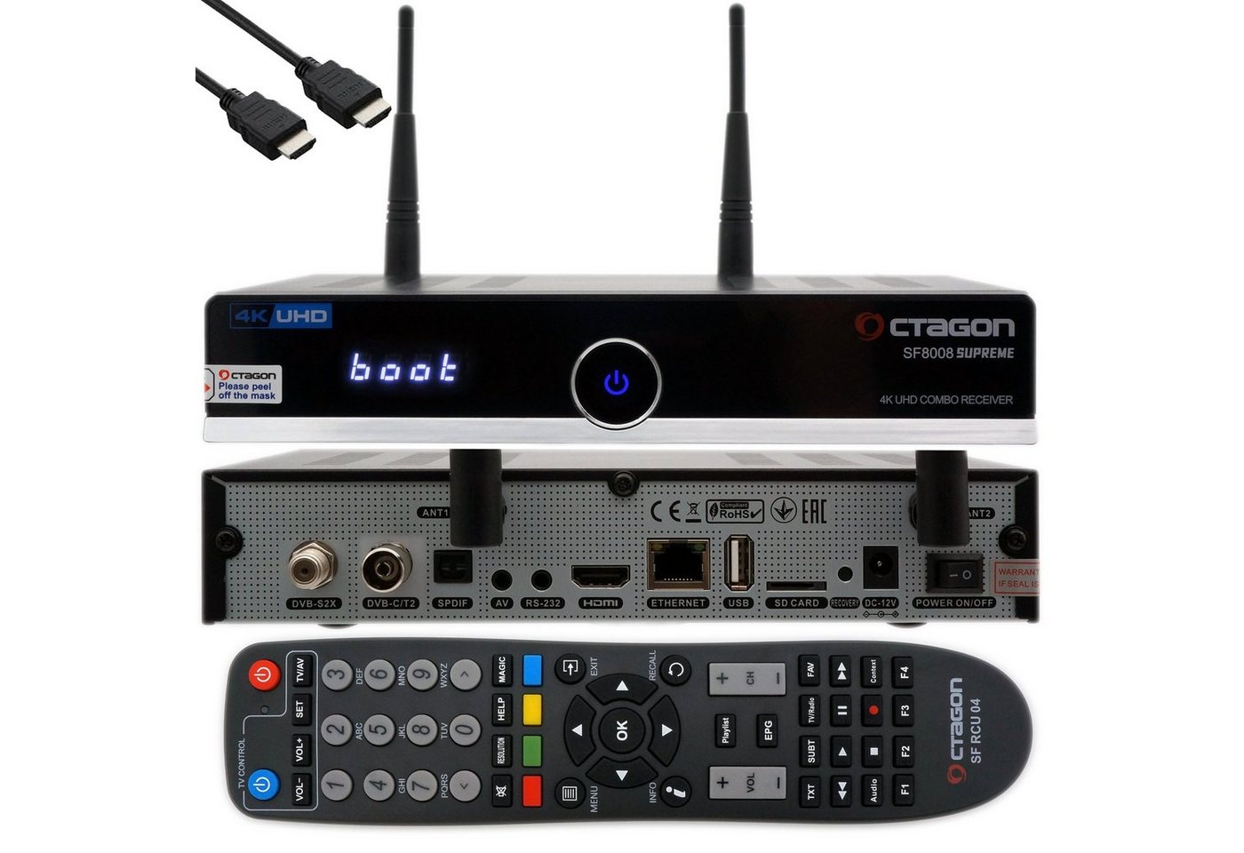 OCTAGON SF8008 4K COMBO SUPREME UHD Linux PVR Receiver + 250GB SSD SAT-Receiver OCTAGON SF8008 4K COMBO SUPREME UHD Linux PVR Receiver + 250GB SSD SAT-Receiver von OCTAGON