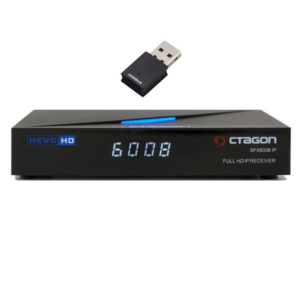 OCTAGON SFX6008 IP Full HD mit 300Mbit/s WLAN Stick Netzwerk-Receiver von OCTAGON