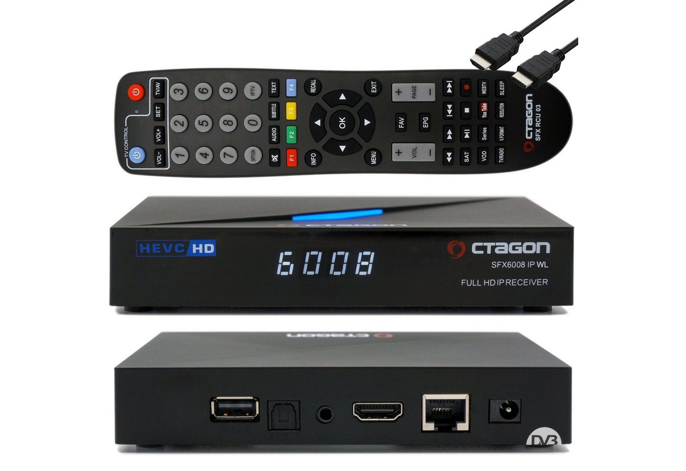 OCTAGON Streaming-Box SFX6008 IP WL - H.265 HEVC HD Receiver, Sat to IPTV + 150 Mbits WLAN OCTAGON Streaming-Box SFX6008 IP WL - H.265 HEVC HD Receiver, Sat to IPTV + 150 Mbits WLAN von OCTAGON