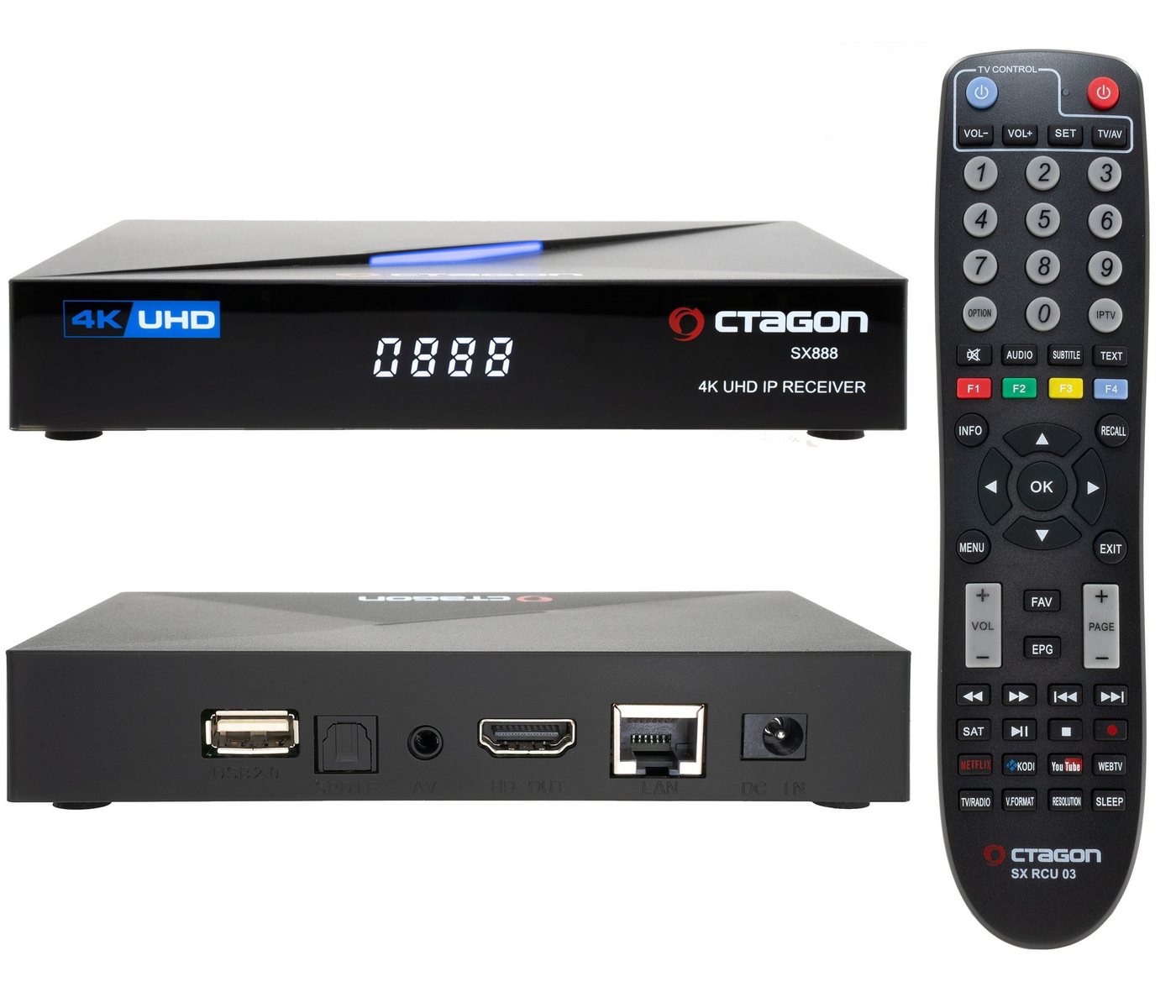 OCTAGON Streaming-Box SX888 V2 4K UHD IP H.265 HEVC IPTV Set-Top Box, 2160p, Firmware Aktualisierbar, HDR OCTAGON Streaming-Box SX888 V2 4K UHD IP H.265 HEVC IPTV Set-Top Box, 2160p, Firmware Aktualisierbar, HDR von OCTAGON