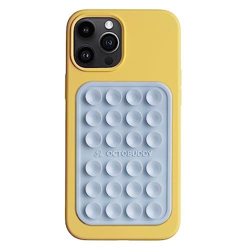OCTOBUDDY MAX || Silikon-Saugnapf-Telefonhülle Klebehalterung || Kompatibel mit iPhone und Android, rutschfeste Freisprecheinrichtung für Selfies und Videos (MAX - Babyblau) von OCTOBUDDY