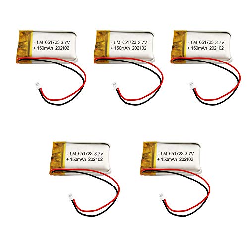 Octelect 5 STÜCKE Li-Po 3,7 V 150 mAh Lithiumbatterie Kompatibel mit Syma S107 S107G Hubschrauber S107G Batterie von OCTelect