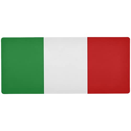 Großes Mauspad, Italien-Flagge, wasserdicht, rutschfest, Gummi, Schreibtischunterlage, Gaming-Mauspads, Büro, Schreibtischmatte, 80 x 39,9 cm von ODAWA