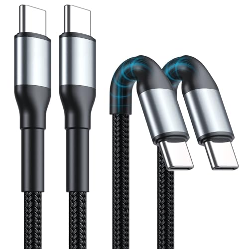 ODDADD USB C Kabel, 60W Schnellladekabel USB C auf USB C Kabel,2 Stück [2m+2m] Nylon Geflochten Ladekabel USB C Ladegerät für für i-Products/MaBook/PadPro von ODDADD