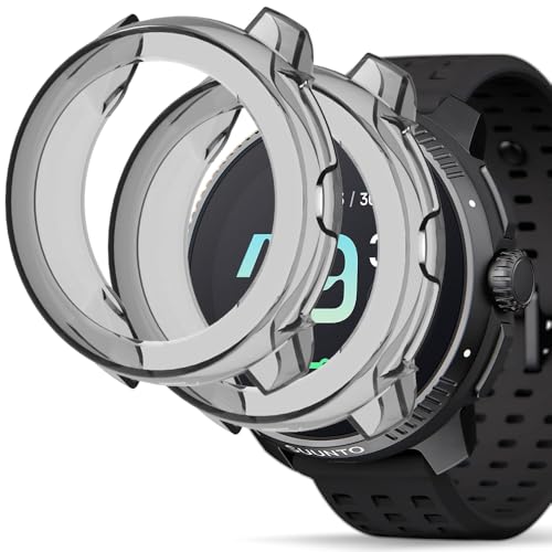 Acadeny[2 Stücke] Hülle Kompatibel mit suunto Race s, Schwarz Cover, [Anti-Fleck] [Kratzfest] Ultradünne TPU Schutzhülle für von ODIPPO