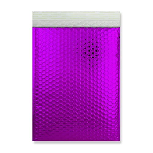 Versandtaschen, Metallic, Luftpolsterfolie, A4/C4, 324 x 230 mm, Violett, 10 Stück von ODL Packaging