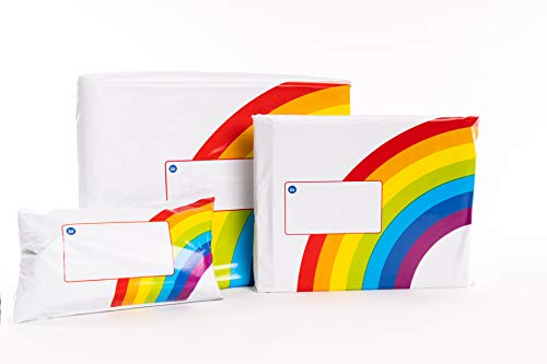 aschen aus Kunststoff, bedruckt, Regenbogen-Design, 25,4 x 35,6 cm, 100 St眉ck von ODL Packaging
