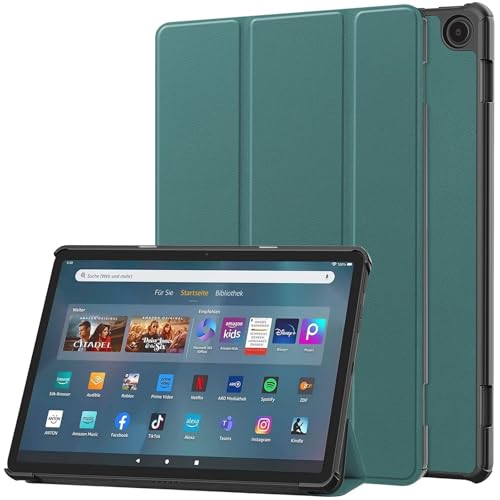 ODQQDO 11-Zoll-Tablet-Hülle 2023 Tri-Fold PU Lederhülle Schlanke Leichte Smart Case mit Auto Schlaf/Wach Ständer Schutzhülle Flip Cover von ODQQDO
