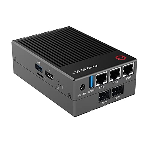 R86S Soft Routing Multi-net Port, Intel Mini Host N5105 N6005 8GB/16GB/32GB 10 Gigabit Faseranschluss 2,5G (U3 schwarz) von ODSS