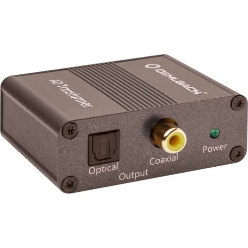 OEHLBACH AD Transformer - Stereo Audio Signalwandler Analog zu Digital Konverter (RCA Cinch auf Koaxial Cinch SPDIF Toslink - 24bit 96 kHz) Vollmetall von OEHLBACH