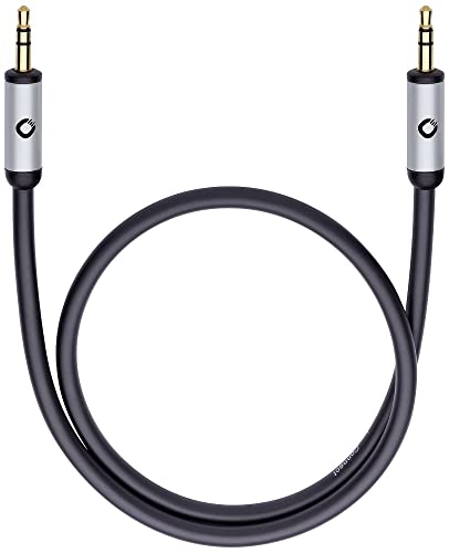 OEHLBACH I-Connect J-35 - Mobiles AUX Audiokabel, 3,5mm Klinke für Kopfhörer, KFZ, Smartphones (Stereo, Klinkenkabel, OFC, geschirmt) - 3 Meter schwarz von OEHLBACH