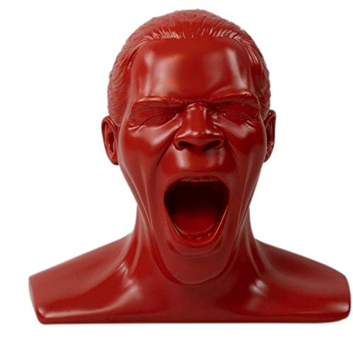 OEHLBACH Scream Unlimited Plus - exklusiver Kopfhörerständer in Form des legendären Oehlbach-Kopfes - Optimale Aufbewahrung von größeren Over-/On-Ear Kopfhörer (Made in Germany) Handmade - Feuerrot von OEHLBACH
