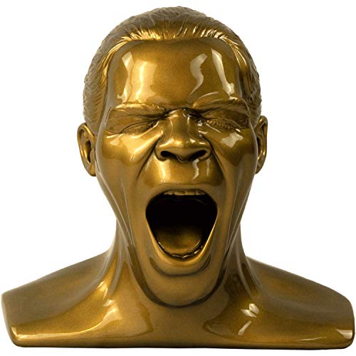 OEHLBACH Scream Unlimited Plus - exklusiver Kopfhörerständer in Form des legendären Oehlbach-Kopfes - Optimale Aufbewahrung von größeren Over-/On-Ear Kopfhörer (Made in Germany) Handmade - Gold von OEHLBACH