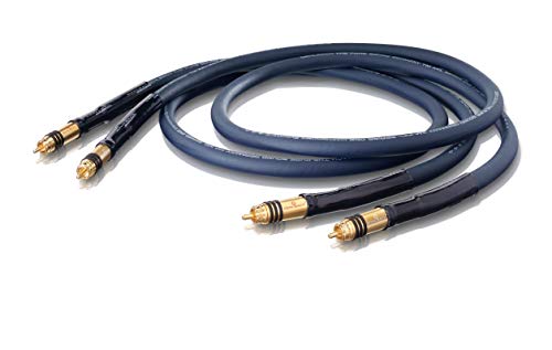 OEHLBACH Series 1 - High End Stereo Audio-Cinch Kabel Set - Made in Germany, Mehrfachschirmung, symetrischer Kabelaufbau, HPOCC Kupfer - 2 x 1,25m - blau von OEHLBACH