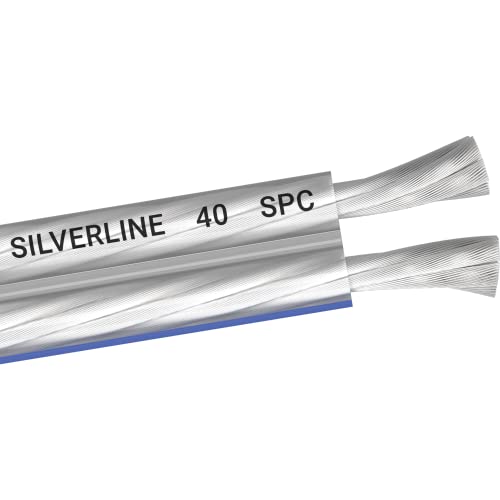 Oehlbach Silverline SP-40 - Stereo HI-FI Lautsprecherkabel - Boxenkabel mit SPOFC (versilbertes Kupfer) 2x4mm² - Mini Spule Lautsprecher Kabel - 6m von OEHLBACH