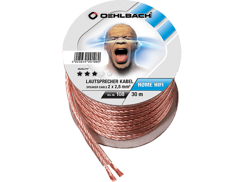 OEHLBACH Speaker Wire SP-25 3000 Lautsprecherkabel 2 x 2,5 qmm, Mini Spule, Lautsprecherkabel, 30 m OEHLBACH Speaker Wire SP-25 3000 Lautsprecherkabel 2 x 2,5 qmm, Mini Spule, Lautsprecherkabel, 30 m von OEHLBACH