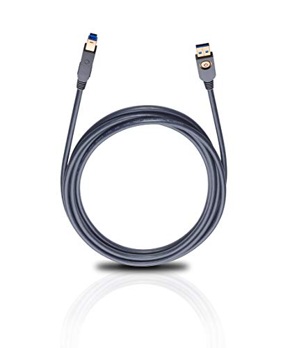 OEHLBACH USB Max A/B 3.0 High-Speed USB-Kabel 5 Gbit/s Typ A auf B - 5m schwarz von OEHLBACH