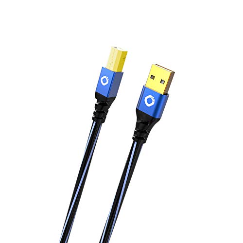 OEHLBACH USB Plus B - USB - Druckerkabel Typ A zu Typ B - PVC-Mantel - OFC, blau/schwarz - 2,0m von OEHLBACH
