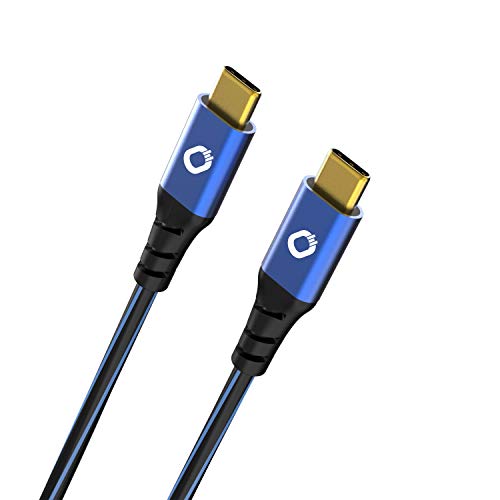 OEHLBACH USB Plus CC - USB-Kabel für Smartphones 2 x Typ C 3.1 - PVC-Mantel - OFC, blau/schwarz - 2,0m von OEHLBACH