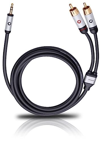 OEHLBACH i-Connect Audio Kabel J-35/R - Klinke 3,5 mm auf 2 x Cinch - analog - Stereo - schwarz - 1,5m von OEHLBACH