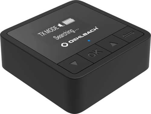 Oehlbach BTR Innovation 5.2 - Bluetooth Transmitter und Receiver (Sender/Empfänger) in aptX Qualität, OLED Display, 20 Stunden Akkulaufzeit, 10m Reichweite, schwarz von OEHLBACH