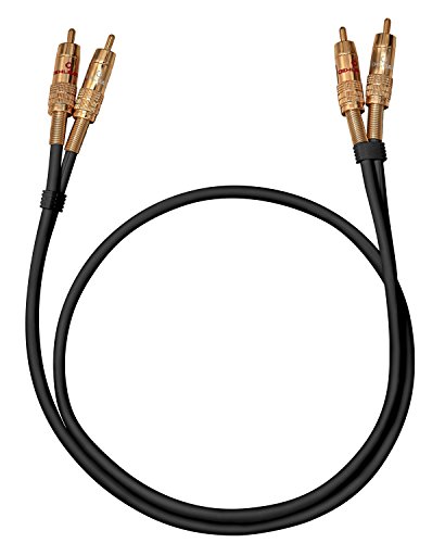 Oehlbach NF 1 Master 100 - Hervorragendes analoges Stereo Audio-Cinchkabel - 2X Cinch/2x Cinch, Vollmetallstecker, Schirmung - 1 m - schwarz Oehlbach NF 1 Master 100 - Hervorragendes analoges Stereo Audio-Cinchkabel - 2X Cinch/2x Cinch, Vollmetallstecker, Schirmung - 1 m - schwarz von OEHLBACH