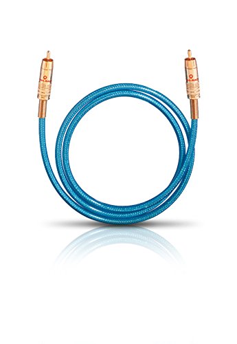 Oehlbach NF 113 DI 50 - Digitales Audio-Cinchkabel - Hochwertiges S/PDIF Koaxialkabel, Mehrfach Schirmung, 75 Ohm - 50 cm - blau von OEHLBACH