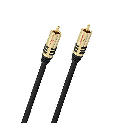 Oehlbach NF Sub, Cinch Subwoofer-Kabel Audiokabel, rund, OFC - 1 Meter - Schwarz von OEHLBACH