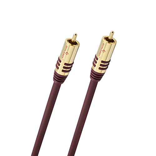 Oehlbach NF Sub, Cinch Subwoofer-Kabel - Audiokabel - rund - OFC - 1m - Bordeaux von OEHLBACH