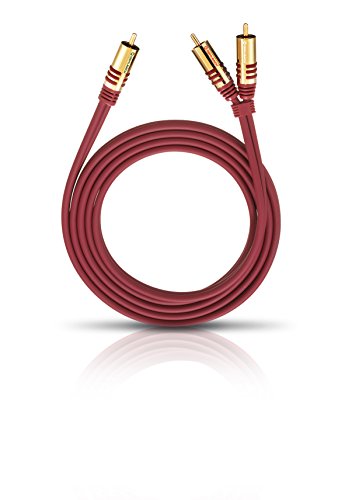 Oehlbach NF Y-Sub 200 - Y-Cinch Subwoofer-Kabel - 2X Cinch/1x Cinch - Flexibles Kabel mit effizienter Schirmung - 2 m - rot von OEHLBACH