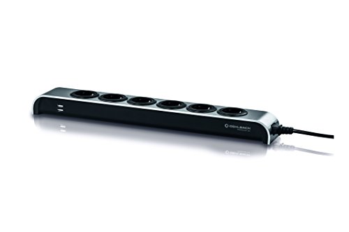 Oehlbach Powersocket 505 - Hochwertige Mehrfach-Steckdosenleiste - Kompaktes Design, 2 High-Power USB Ports für Tablet & Smartphone - anthrazit von OEHLBACH