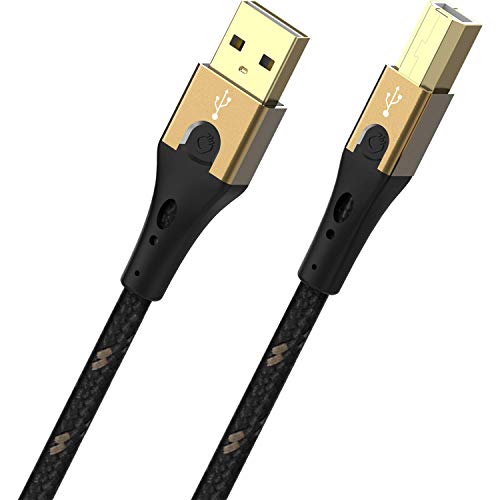 Oehlbach Primus USB-Kabel Typ B 2.0 - State of The Art - High Speed 480 Mb/s hochflexibel Metallstecker HPOCC 3-Fach Schirmung - Drucker, Scanner, Audio Verstärker - schwarz/Gold - 1m Oehlbach Primus USB-Kabel Typ B 2.0 - State of The Art - High Speed 480 Mb/s hochflexibel Metallstecker HPOCC 3-Fach Schirmung - Drucker, Scanner, Audio Verstärker - schwarz/Gold - 1m von OEHLBACH