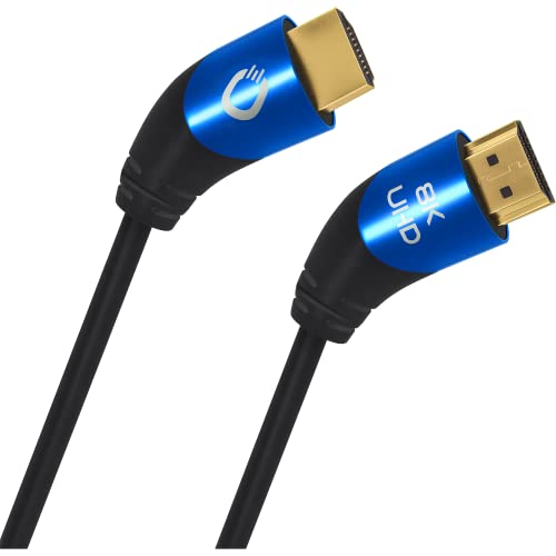 Oehlbach Shape Magic 40-8K Ultra High Speed 2.1 HDMI-Kabel - Zertifiziert 48 Gbps (40 Grad Winkelstecker 3-Fach Schirmung OFC Kupfer Vollmetallstecker) schwarz - 1,5m von OEHLBACH