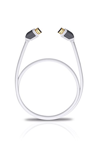 Oehlbach Shape Magic HDMI-Kabel - High-Speed HDMI 2.0b mit Ethernet-Kanal - Übertragung von UltraHD, 4K, 3D, HDR mit 18 Gbits – weiß 2,20meter von OEHLBACH