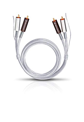 Oehlbach Silver Express Plus 50 - Erstklassiges Stereo Phono Cinch-Kabel Set für Plattenspieler & Verstärker - SPOFC & 2-Fach Schirmung - 0,50 m - Silber von OEHLBACH