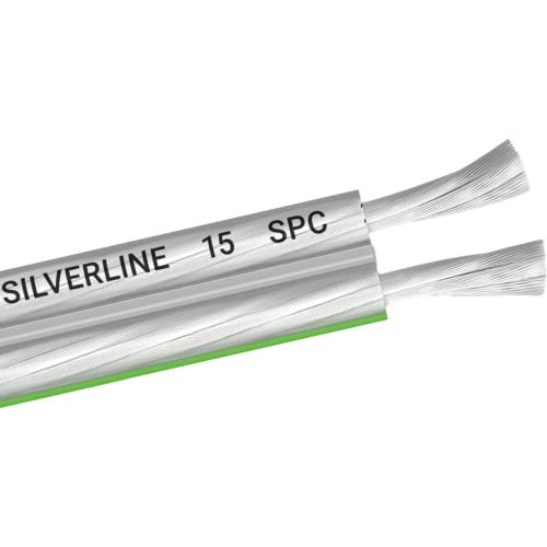 Oehlbach Silverline SP-15 - Stereo HI-FI Lautsprecherkabel - Boxenkabel mit SPOFC (versilbertes Kupfer) 2x1,5mm² - Mini Spule Lautsprecher Kabel - 4m von OEHLBACH
