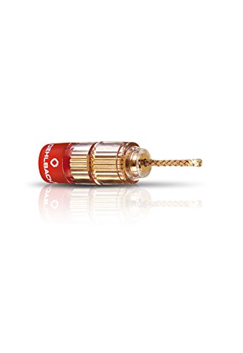 Oehlbach Solution Banana-Flex - Flexible Bananenstecker für Kabel bis 6mm² - Perfekt zur Verjüngung größerer Querschnitte - 4 Stück - Gold von OEHLBACH