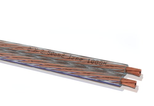 Oehlbach Speaker Wire 25 | Lautsprecherkabel flexibel 2 x 2,5 mm² | OFC reines Vollkupfer Polaritätskennzeichnung | Meterware - transparent von OEHLBACH